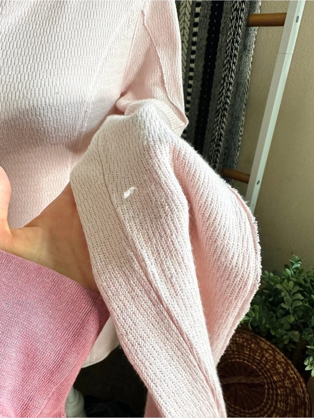 Free People We The Free Sloane Pink Henley Bodysuit NWT Thumbhole Top